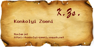 Konkolyi Zseni névjegykártya